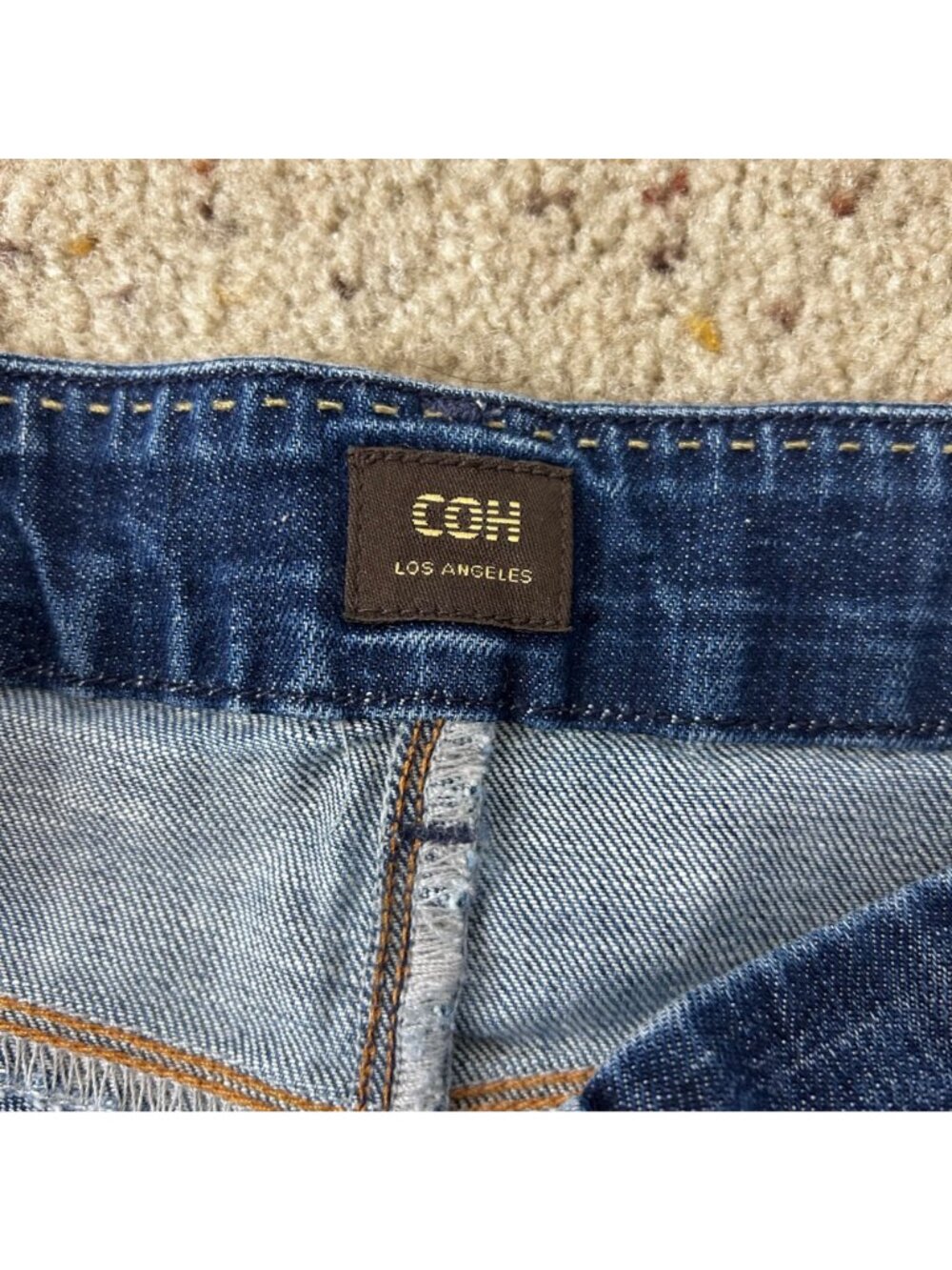 Y2K Citizens of Humanity COH Patchwork Denim Cuffed Shorts Size 26 Women's - Picture 6 of 7